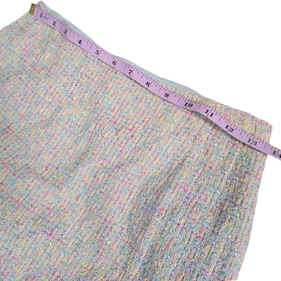 TERI JON by Rickie Freeman Tweed Skirt Jacket Suit pastel size xs - Picture 10 of 11
